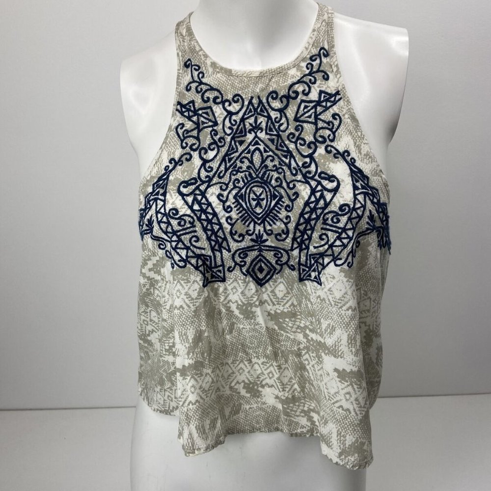 Ecote Women’s Snake Skin Crop Top Sleeveless Med